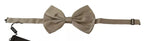 Dolce & Gabbana Silver Gray 100% Silk Adjustable Neck Bow Tie - Zeiniez