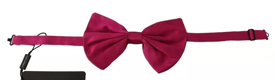 Dolce & Gabbana Pink 100% Silk Adjustable Neck Bow Tie Men - Zeiniez