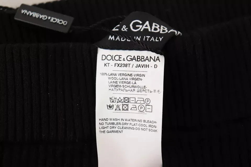 Dolce & Gabbana Black High Waist Stretch Pants Tights - Zeiniez