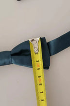 Dolce & Gabbana Blue 100% Silk Adjustable Neck Bow Tie Mens - Zeiniez