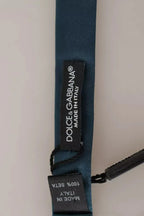 Dolce & Gabbana Blue 100% Silk Adjustable Neck Bow Tie Mens - Zeiniez