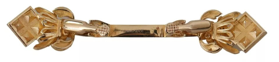 Dolce & Gabbana Gold Plated 925 Sterling Silver Crystal Collar Stop Brooch - Zeiniez