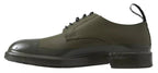 Dolce & Gabbana Green Leather Rubber Sole Dress Shoes - Zeiniez