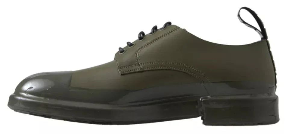 Dolce & Gabbana Green Leather Rubber Sole Dress Shoes - Zeiniez