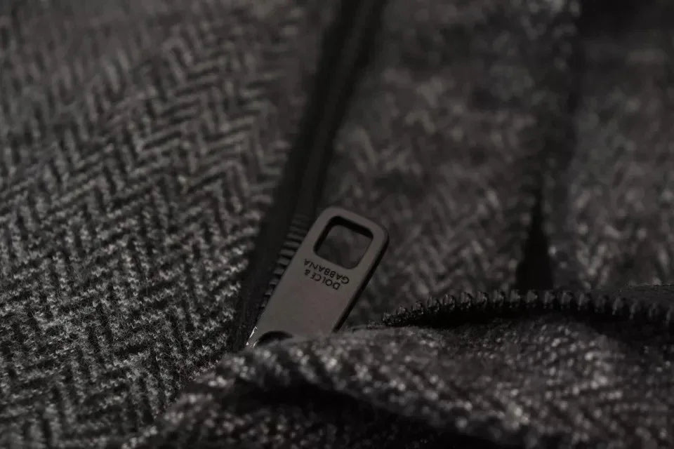 Dolce & Gabbana Gray Chevron Viscose Skinny Pants - Zeiniez