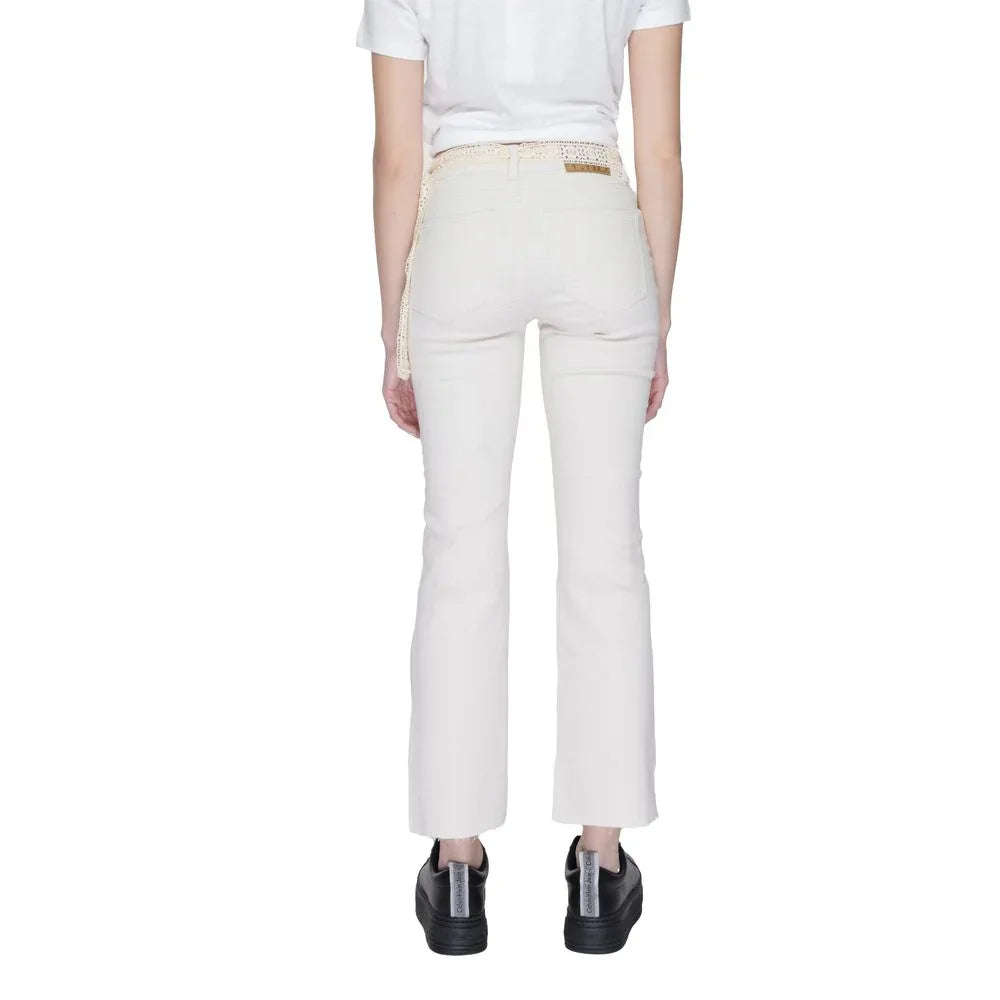 Vero Moda Beige Cotton Bootcut Jeans - Zeiniez