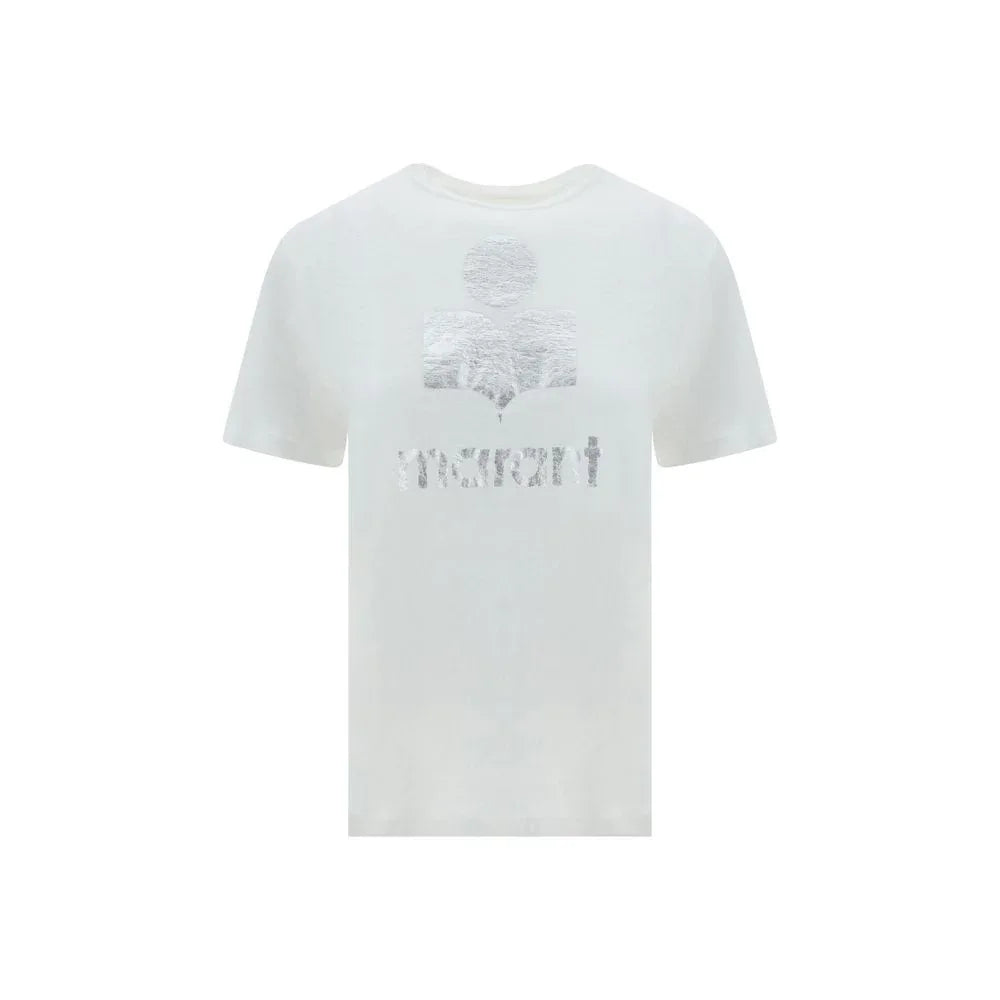 Marant Etoile White Linen T-Shirt - Zeiniez