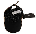 Dolce & Gabbana Brown Leopard Sequin Sicily Applique Baseball Hat - Zeiniez