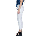 Street One White Cotton Casual Pants - Zeiniez