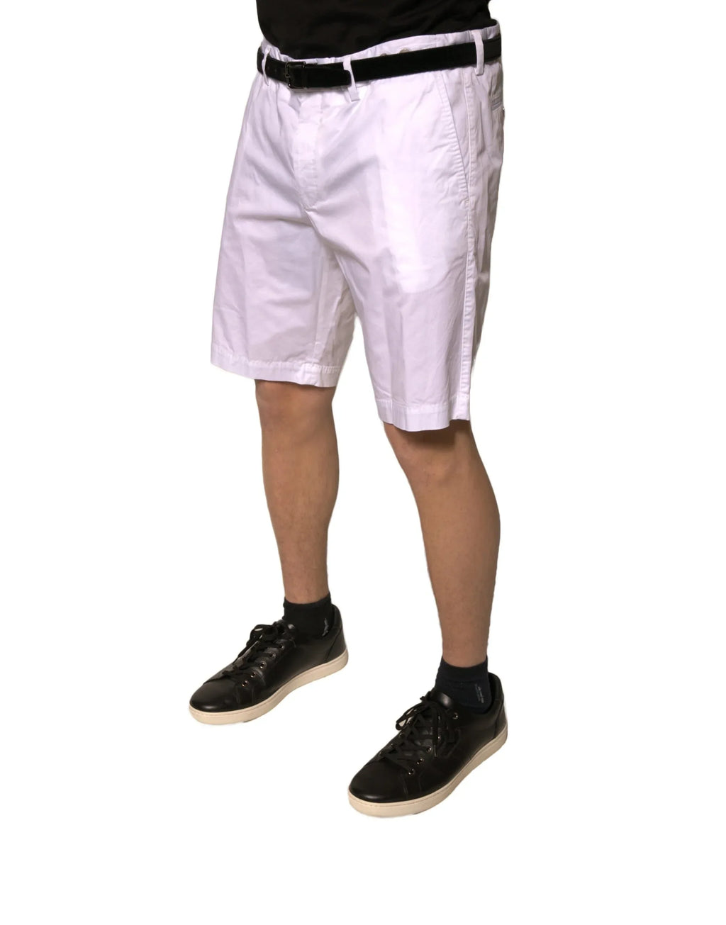 Dolce & Gabbana White Chinos Cotton Stretch Casual Shorts - Zeiniez