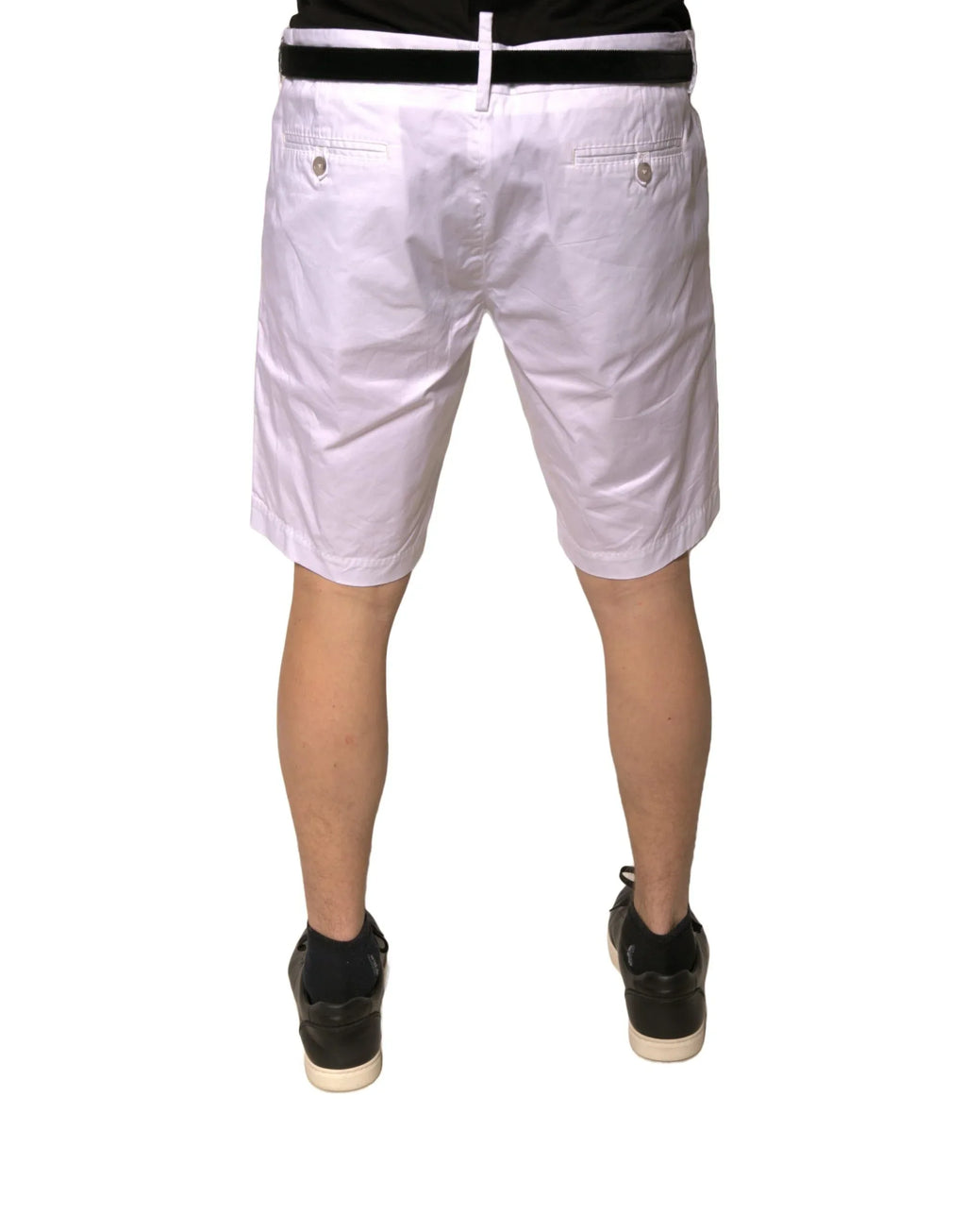 Dolce & Gabbana White Chinos Cotton Stretch Casual Shorts - Zeiniez