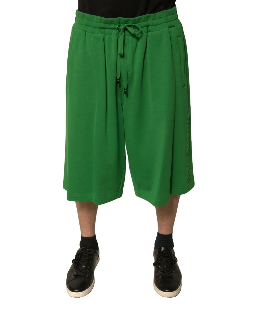 Dolce & Gabbana Green Cotton Blend Men Bermuda Shorts - Zeiniez