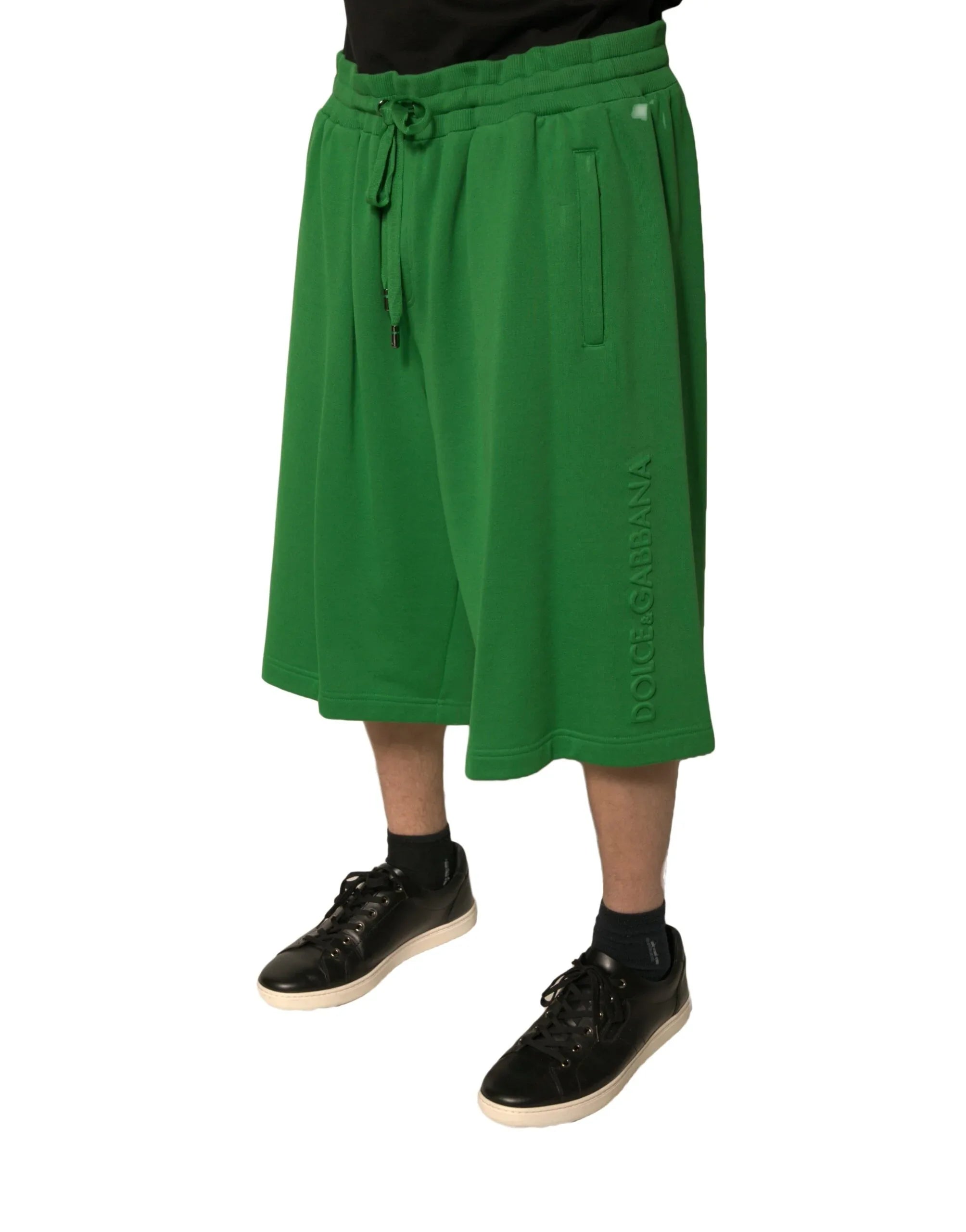 Dolce & Gabbana Green Cotton Blend Men Bermuda Shorts - Zeiniez