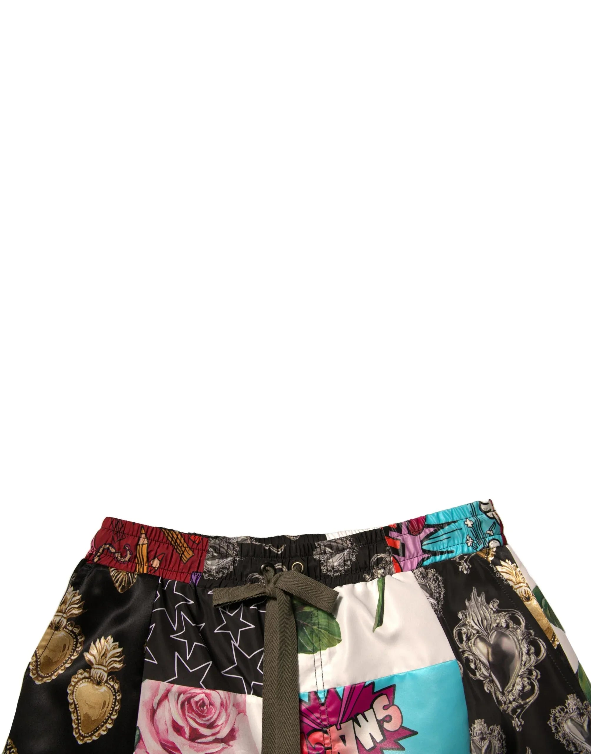 Dolce & Gabbana Multicolor Patchwork Cargo Bermuda Shorts - Zeiniez