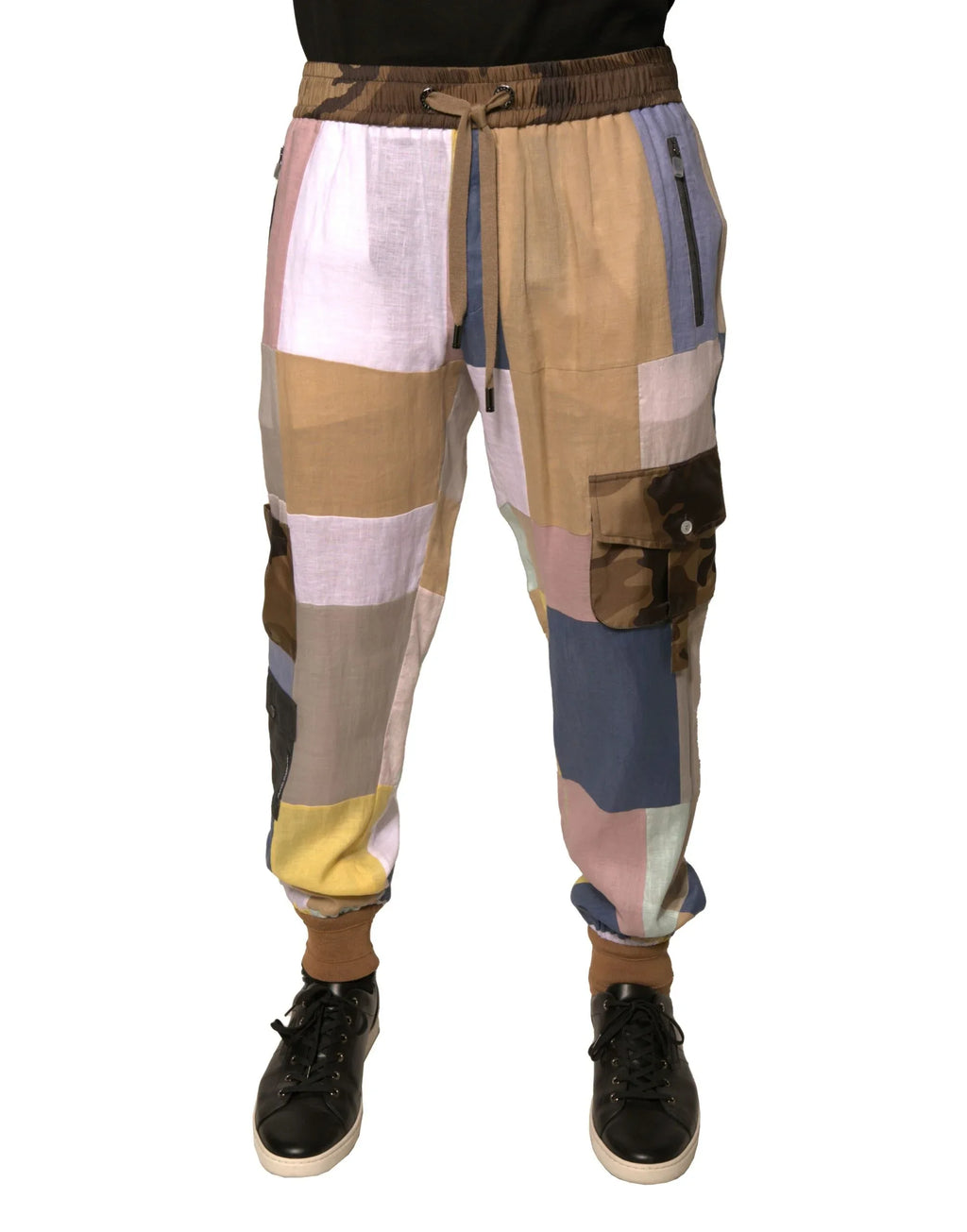 Dolce & Gabbana Multicolor Patchwork Jogger Sweatpants Pants - Zeiniez