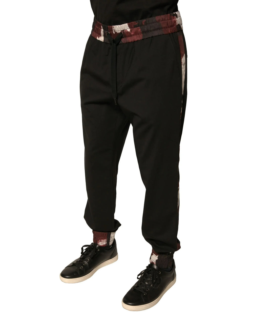 Dolce & Gabbana Black Camouflage Wool Jogger Sweatpants Pants - Zeiniez