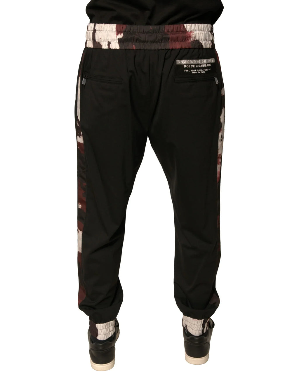 Dolce & Gabbana Black Camouflage Wool Jogger Sweatpants Pants - Zeiniez