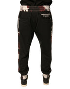 Dolce & Gabbana Black Camouflage Wool Jogger Sweatpants Pants - Zeiniez