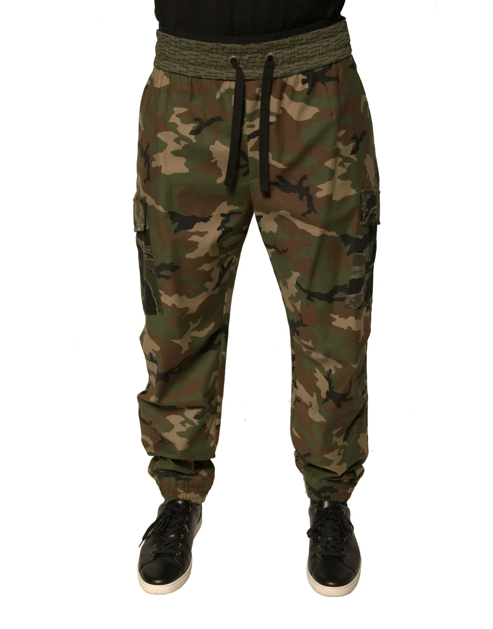 Dolce & Gabbana Multicolor Camouflage Cargo Sweatpants Pants - Zeiniez