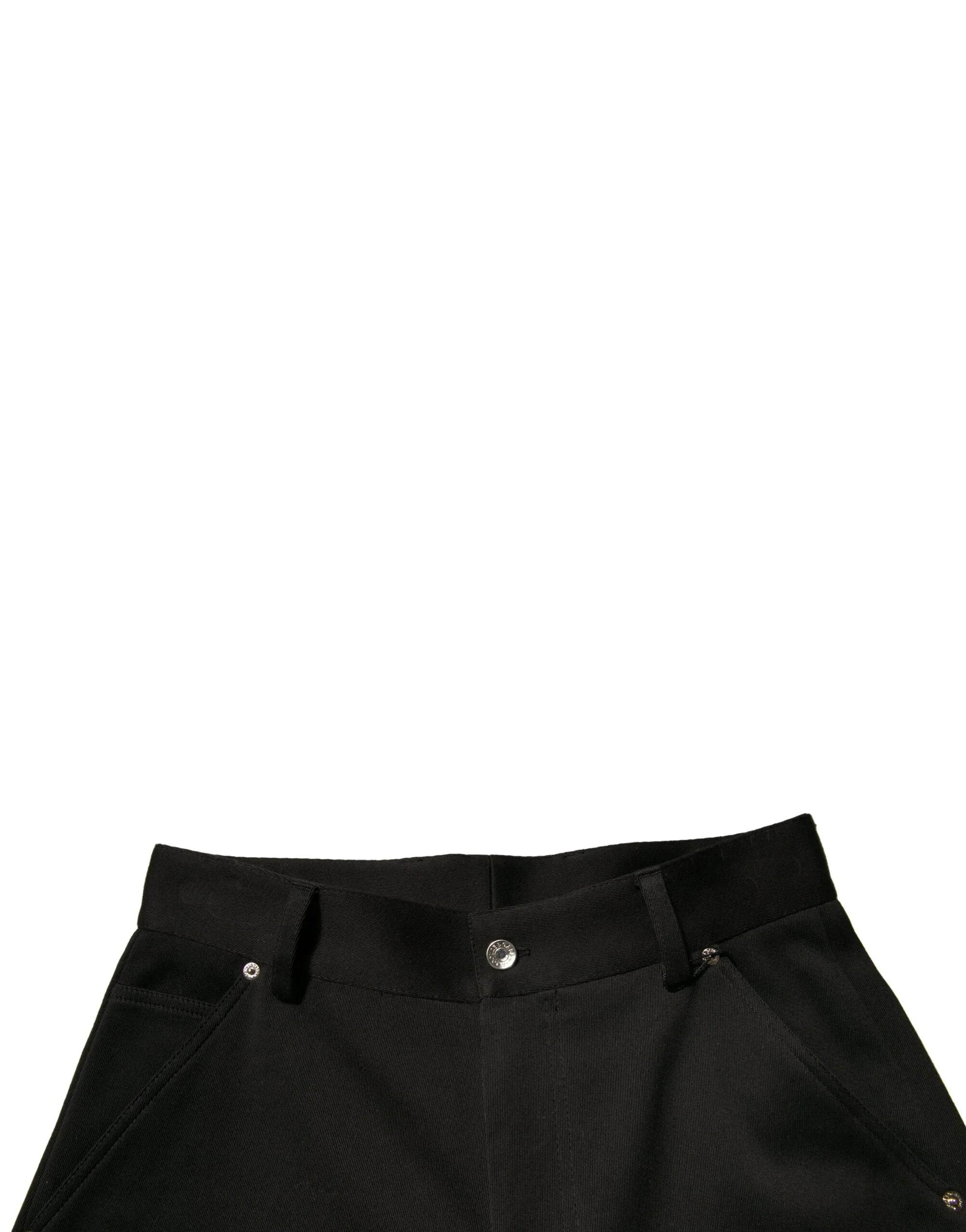 Dolce & Gabbana Black Cotton Mid Waist Cropped Pants - Zeiniez