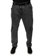 Dolce & Gabbana Dark Gray Cotton Skinny Denim Jeans - Zeiniez