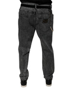 Dolce & Gabbana Dark Gray Cotton Skinny Denim Jeans - Zeiniez