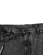 Dolce & Gabbana Dark Gray Cotton Skinny Denim Jeans - Zeiniez