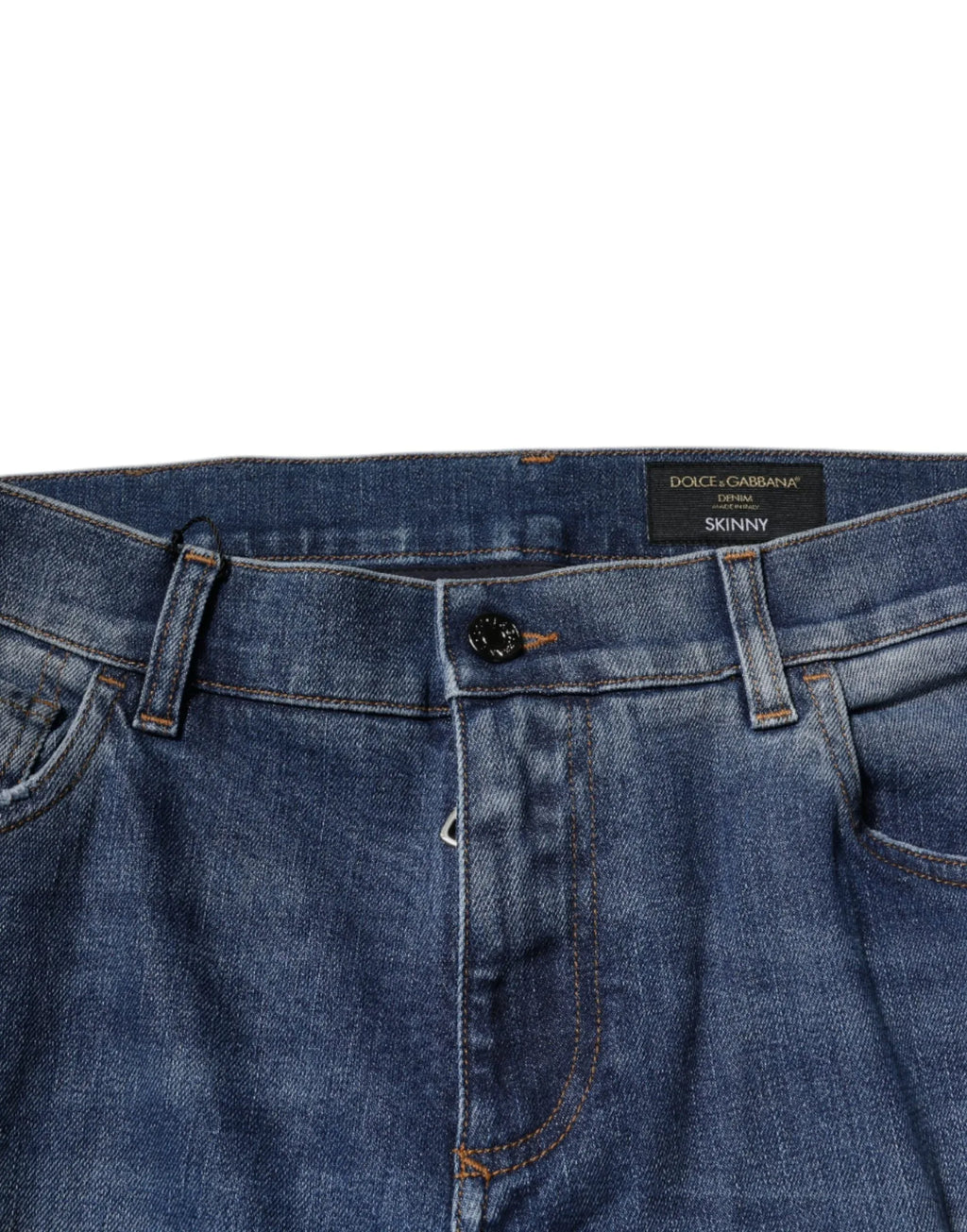 Dolce & Gabbana Blue Cotton Tattered Skinny Denim Jeans - Zeiniez