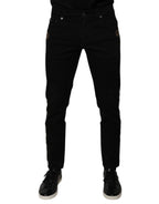 Dolce & Gabbana Black Crown White Lining Skinny Denim Jeans - Zeiniez