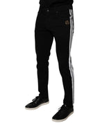 Dolce & Gabbana Black Crown White Lining Skinny Denim Jeans - Zeiniez