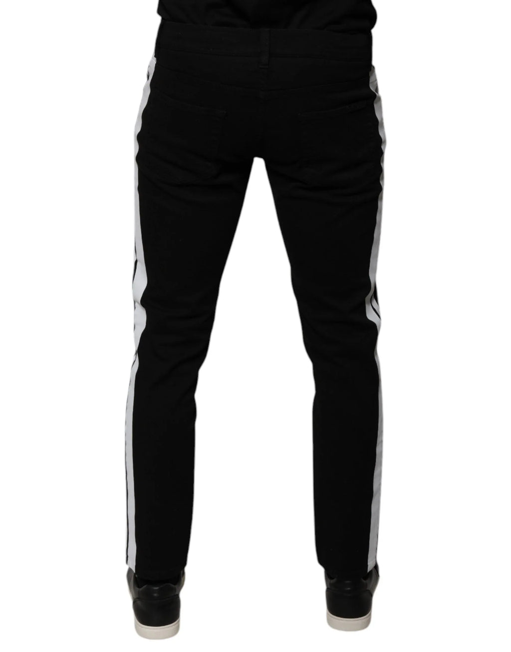 Dolce & Gabbana Black Crown White Lining Skinny Denim Jeans - Zeiniez