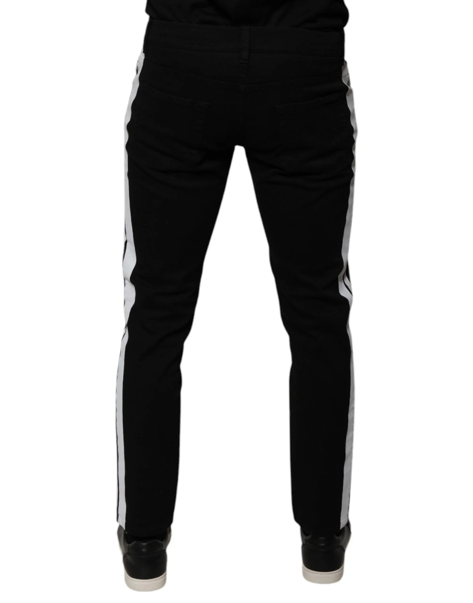 Dolce & Gabbana Black Crown White Lining Skinny Denim Jeans - Zeiniez