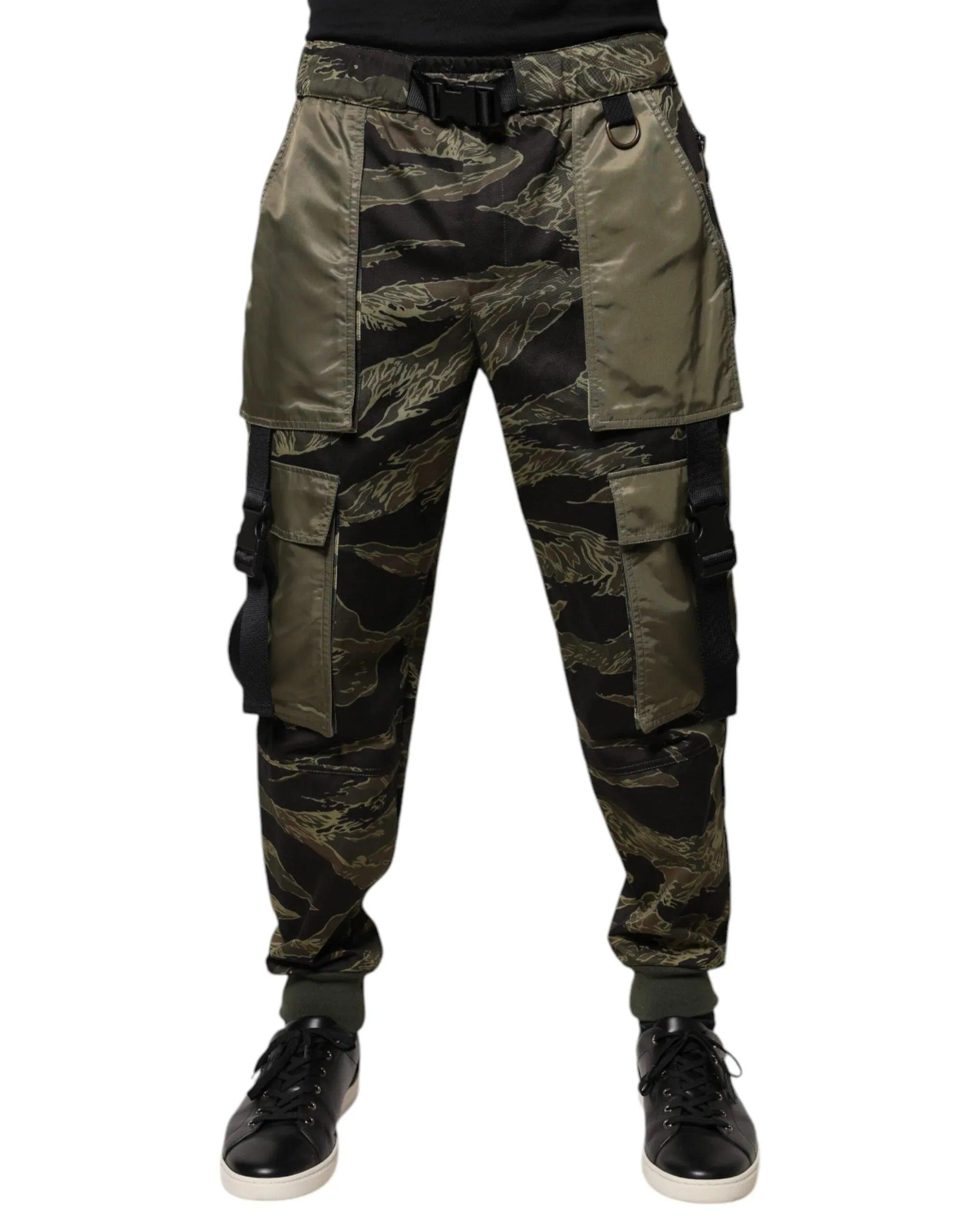 Dolce & Gabbana Green Cotton Jogger Cargo Pants - Zeiniez