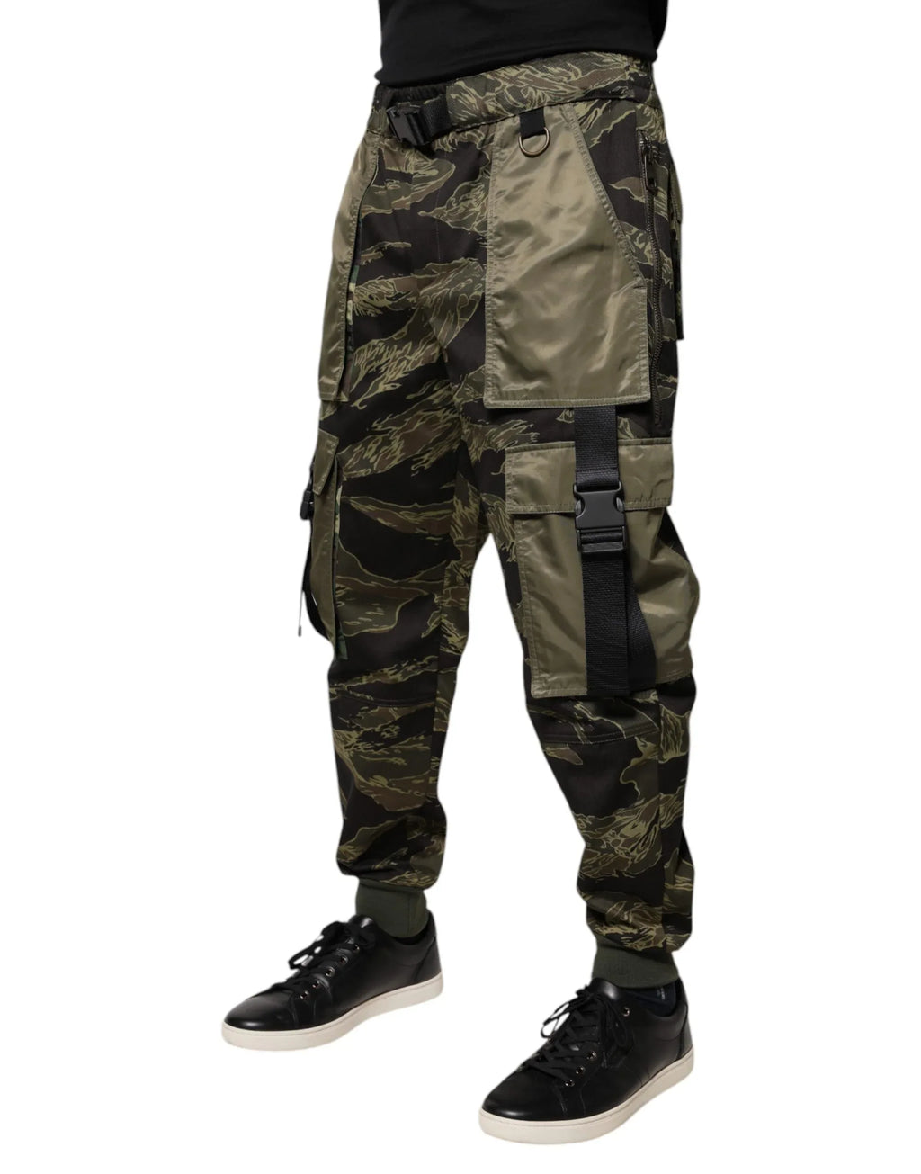 Dolce & Gabbana Green Cotton Jogger Cargo Pants - Zeiniez