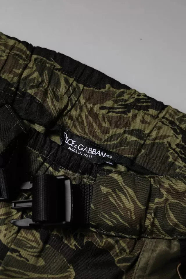 Dolce & Gabbana Green Cotton Jogger Cargo Pants - Zeiniez