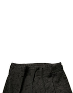 Dolce & Gabbana Black Brocade Polyester Skinny Men Dress Pants - Zeiniez