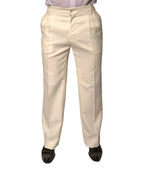 Dolce & Gabbana Off White Straight Dress Pants - Zeiniez