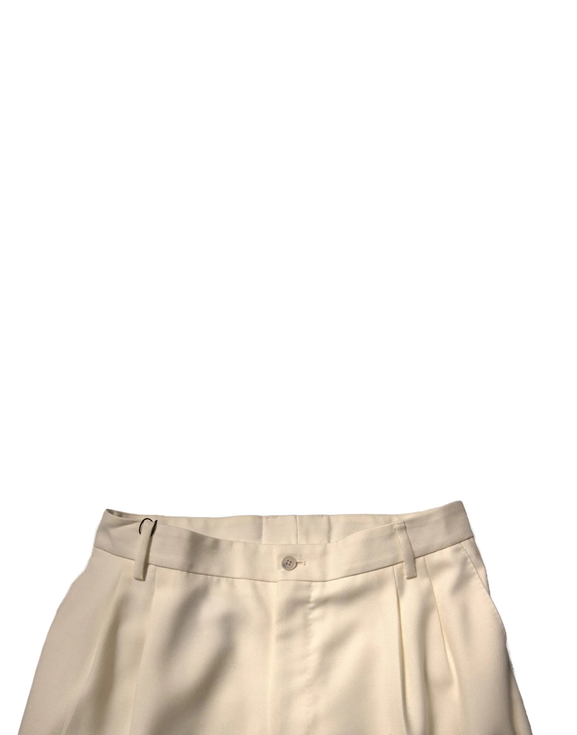 Dolce & Gabbana Off White Straight Dress Pants - Zeiniez