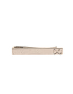 Dolce & Gabbana Silver Tone Brass Logo Branded Tie Clip Bar - Zeiniez
