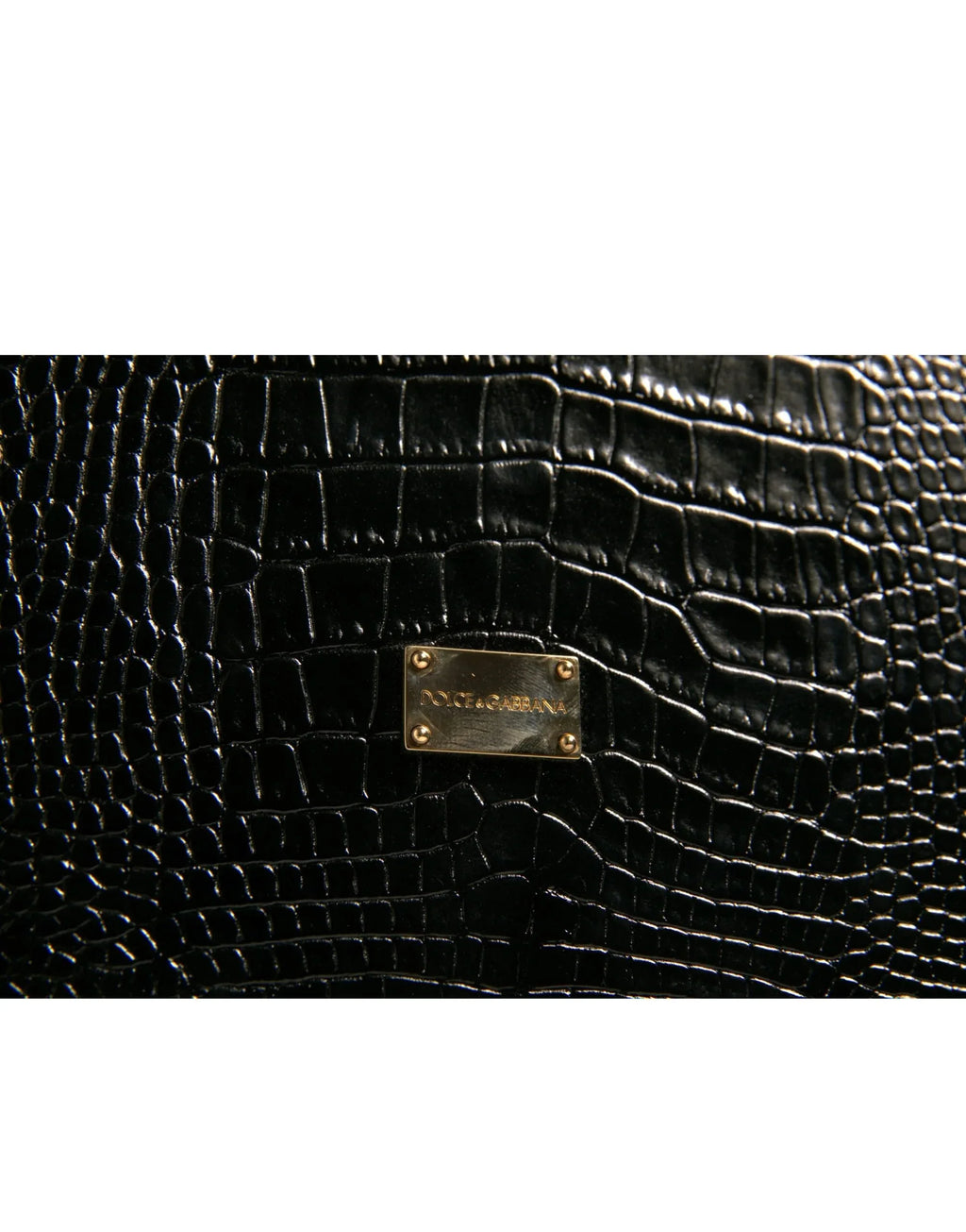 Dolce & Gabbana Elegant Black Leather Logo Plaque Holder Catalogue Case - Zeiniez