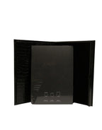 Dolce & Gabbana Elegant Black Leather Logo Plaque Holder Catalogue Case - Zeiniez
