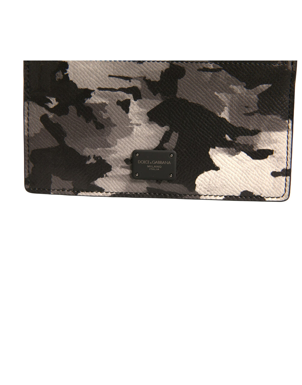 Dolce & Gabbana Multicolor Camouflage Logo Plaque Coin Purse Wallet - Zeiniez