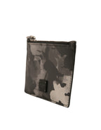 Dolce & Gabbana Multicolor Camouflage Logo Plaque Coin Purse Wallet - Zeiniez