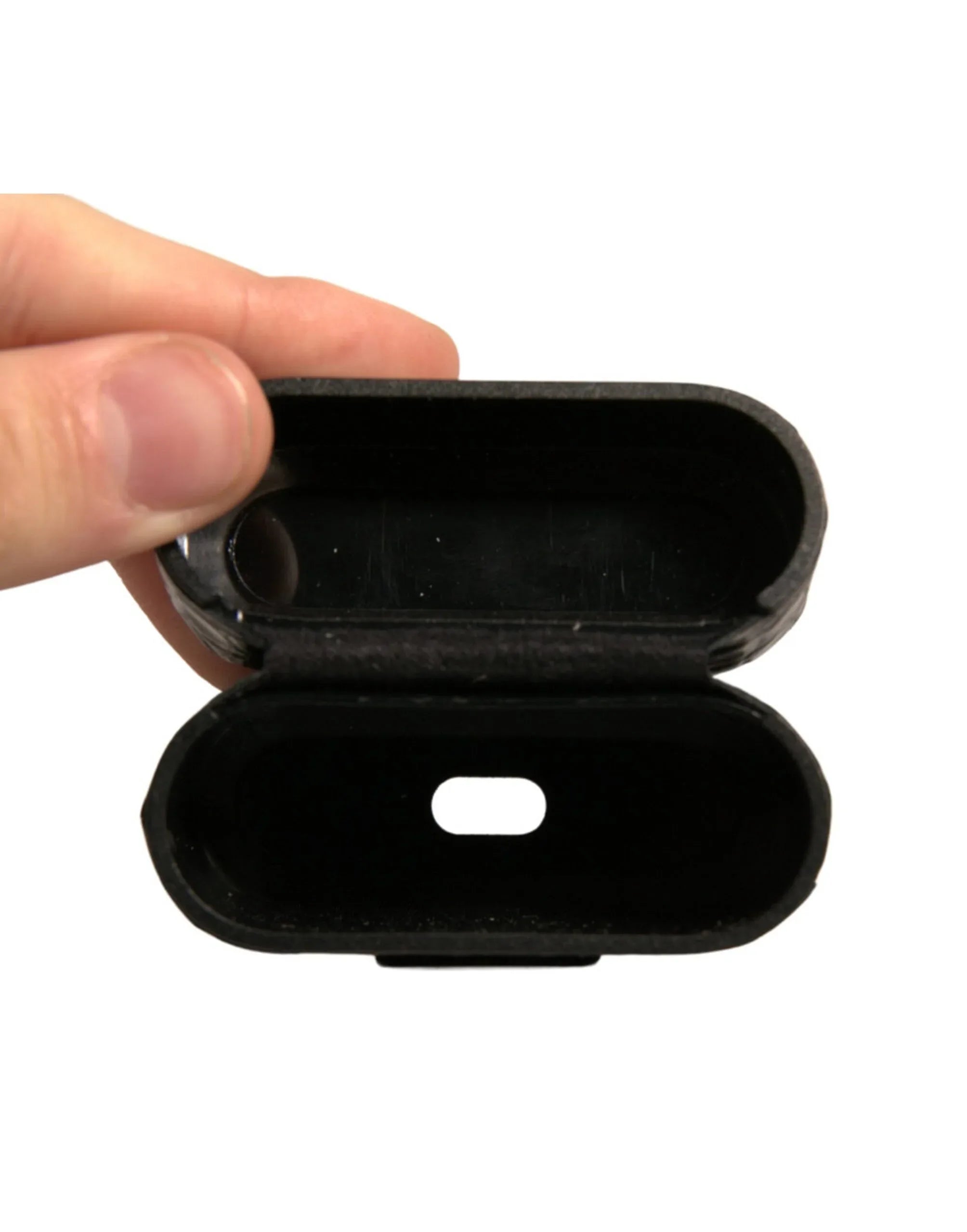 Dolce & Gabbana Black Leather Metal Logo Plaque Holder Airpods Case - Zeiniez