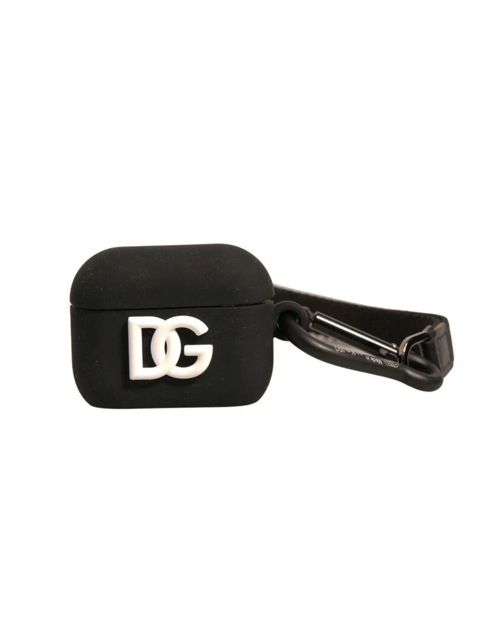 Dolce & Gabbana Black Silicone Rubber Logo Embossed Airpods Case - Zeiniez