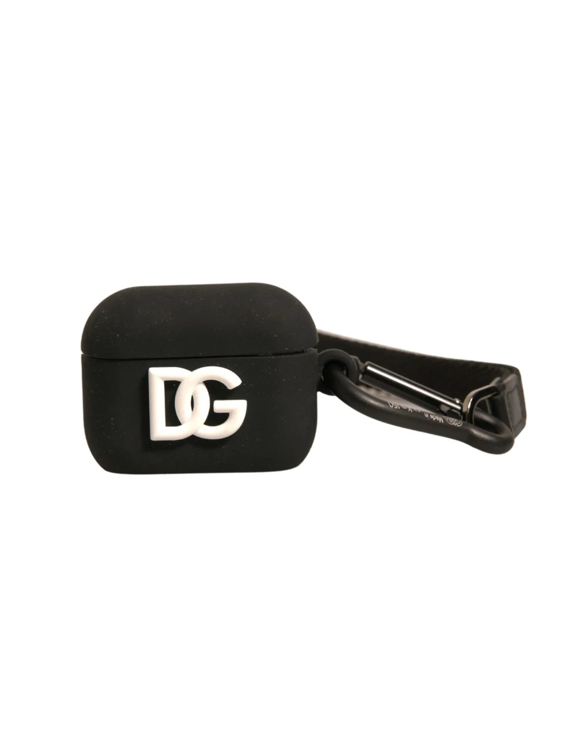 Dolce & Gabbana Black Silicone Rubber Logo Embossed Airpods Case - Zeiniez