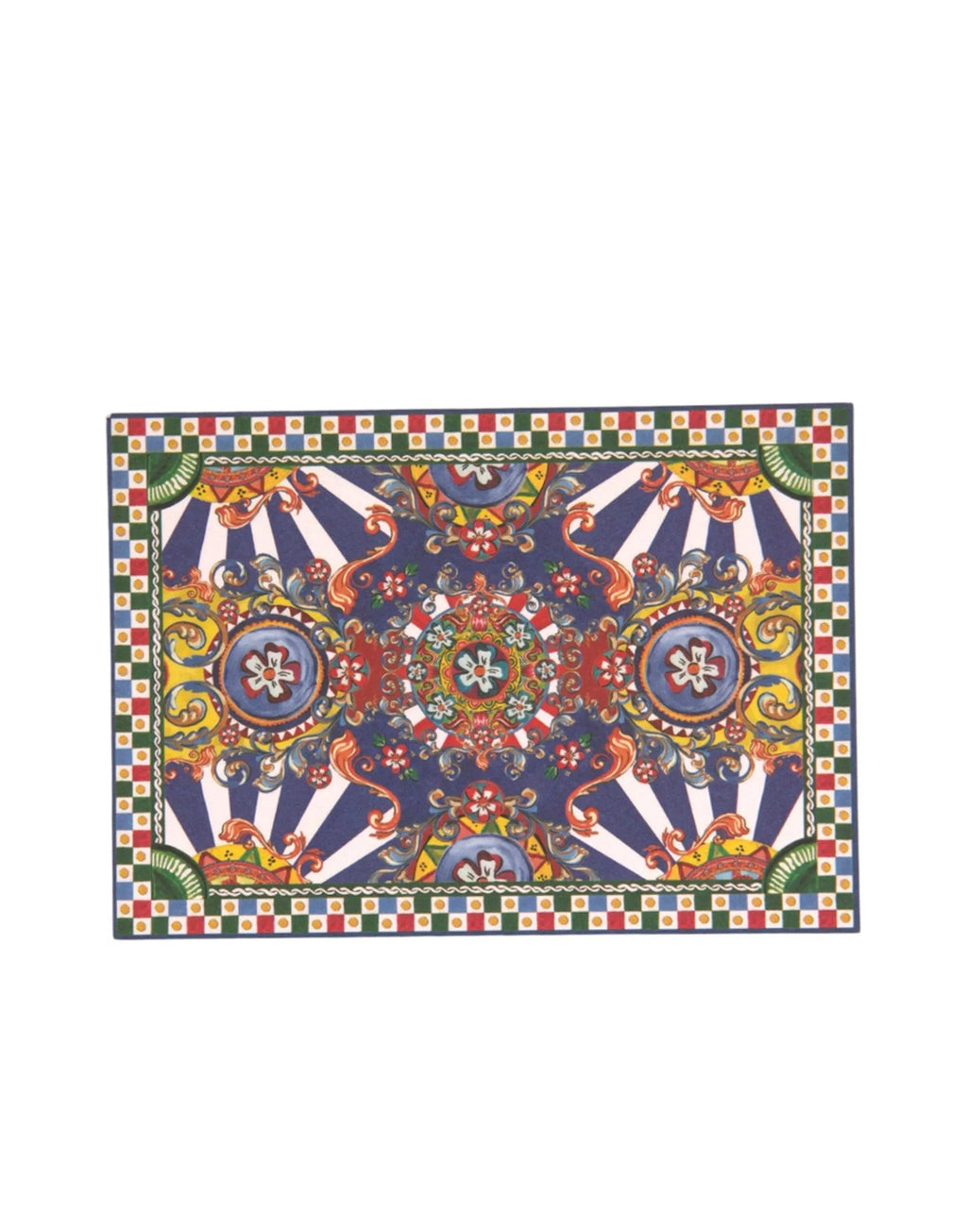 Dolce & Gabbana Multicolor Carretto Siciliano Envelope Post Card Holder - Zeiniez