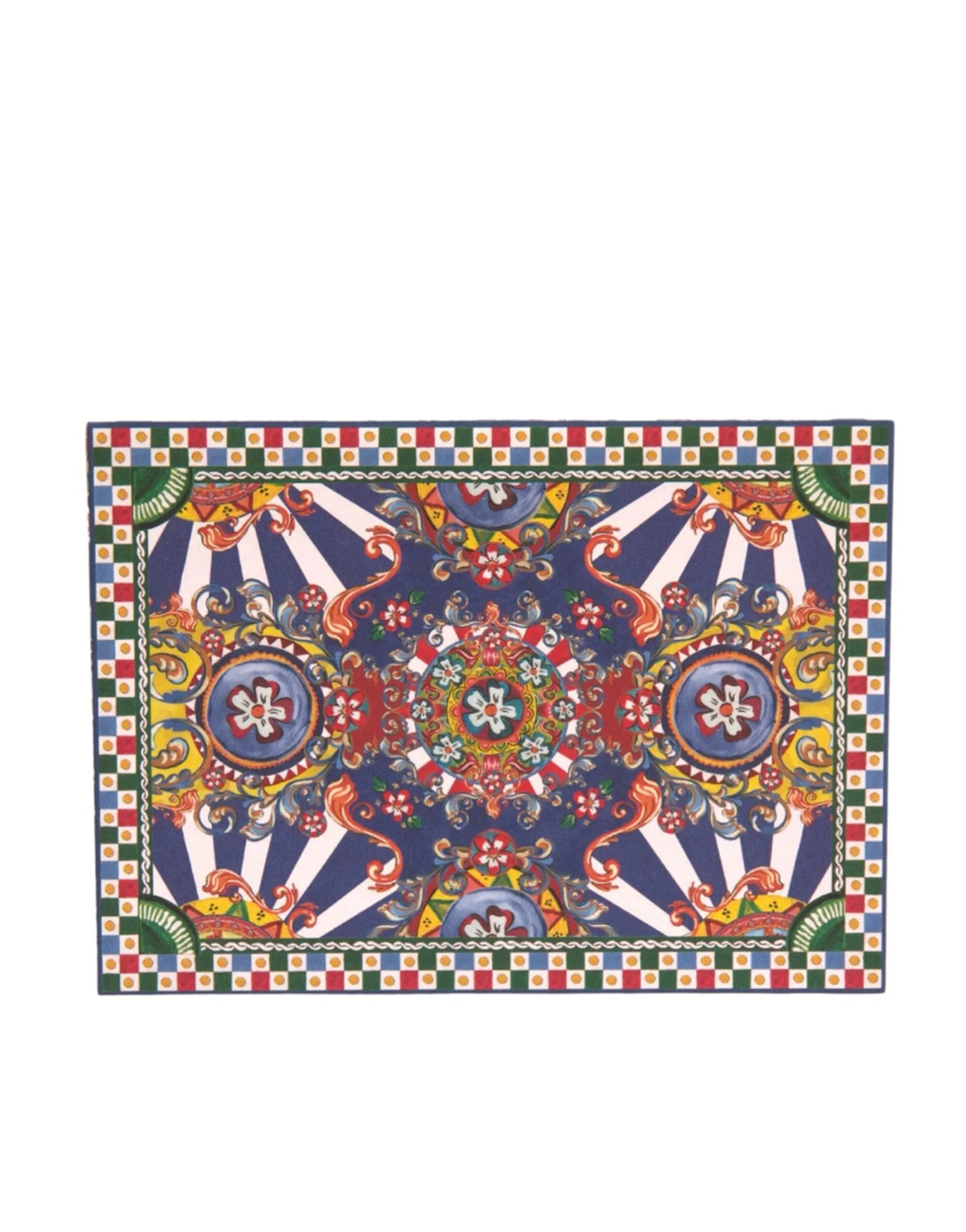 Dolce & Gabbana Multicolor Carretto Siciliano Envelope Post Card Holder - Zeiniez