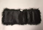 Dolce & Gabbana Black Fur Shoulder Collar Wrap Shawl Scarf - Zeiniez