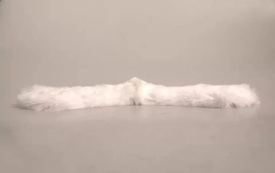 Dolce & Gabbana White Fur Shoulder Collar Wrap Shawl Scarf - Zeiniez